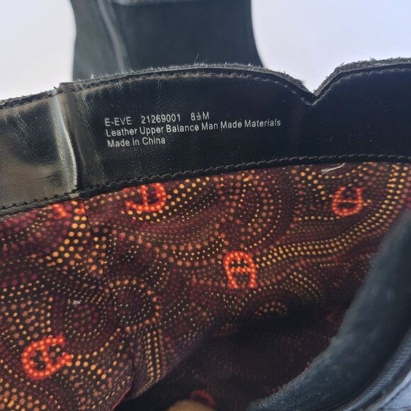 Etienne Aigner Eve 21269001 Black Suede Wedge Boots. Size 8.5M - Picture 7 of 7